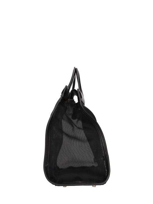 Borsa Square in tessuto ed ecopelle LA CARRIE | 141M-HM-580-WCSNERO